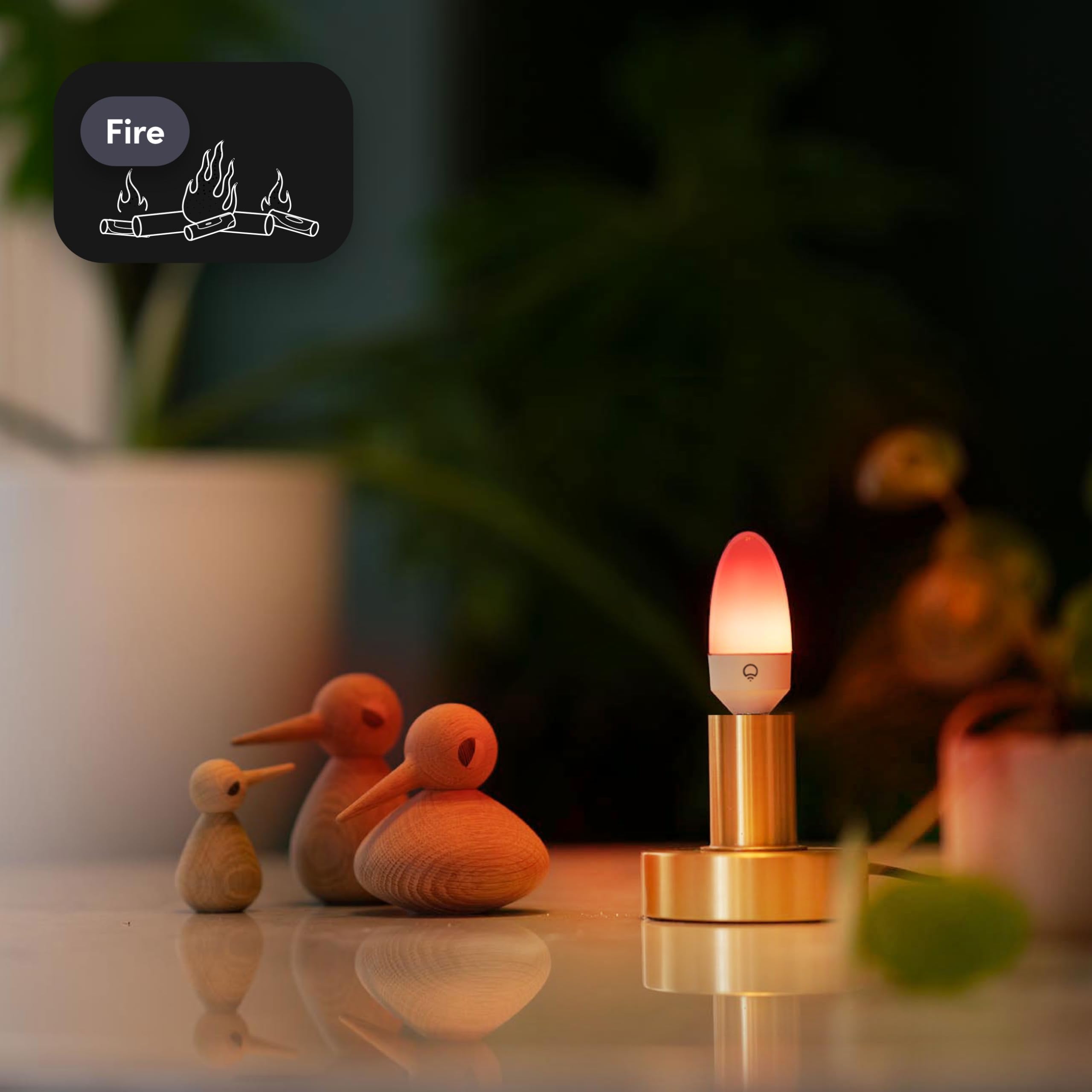 LIFX E12 Candle Color Wi-Fi Smart LED Light Bulb, PolychromeColor
